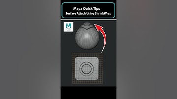 Noob vs Pro Artist: Surface Attach Using Shrink wrap in Maya #mayatutorial  #modelingtips #shorts