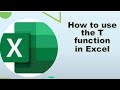 T Function In Excel (In Detail)
