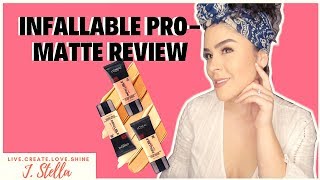 VERY IMPRESSED | Infallible Pro-matte 24hr foundation | DRUG STORE FOUNDATION Review | J.Stella