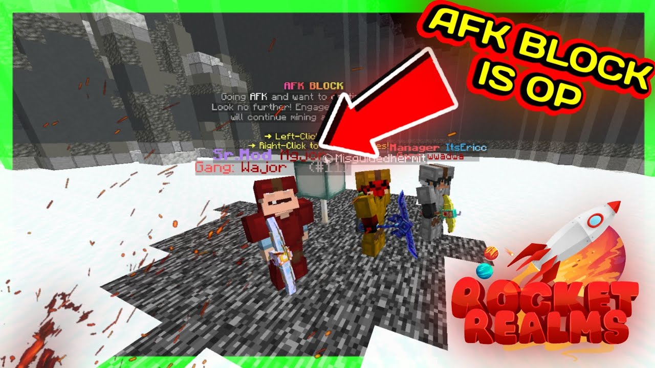 The AFK Block in Minecraft Prisons is OP!! | Rocket Realms - YouTube