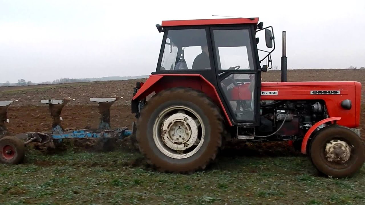 Orka na zimę 2015 || Ursus c-360 || pług 3 skibowy obracany || Ursus z silnikem Zetora