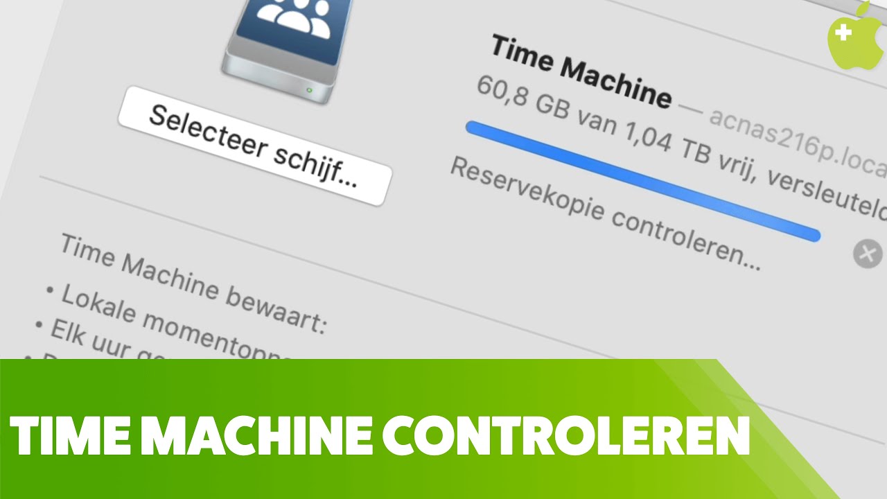  New  Time Machine backup verifiëren op de Mac