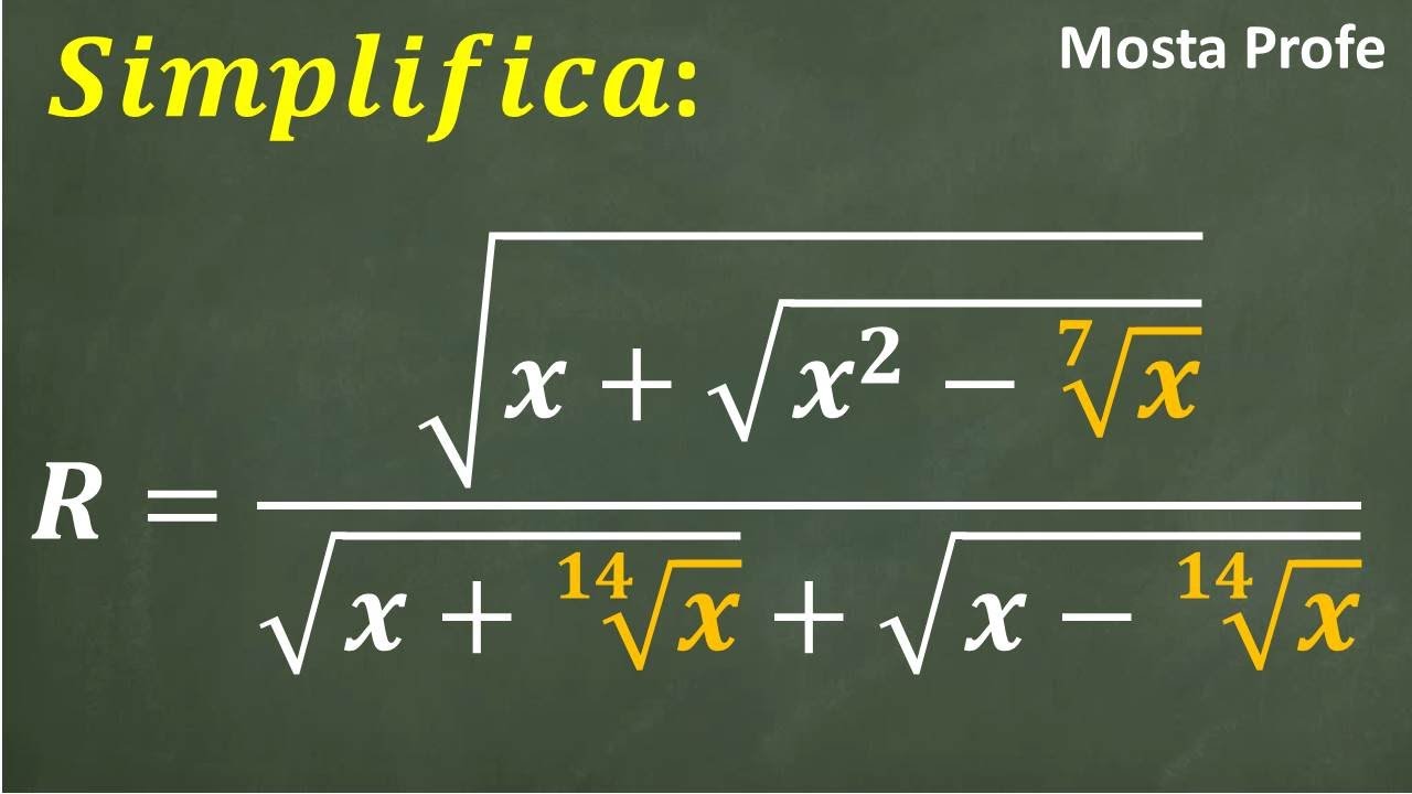 Simplificar fracciones algebraicas - raiz cuadrada - raiz cuadrada