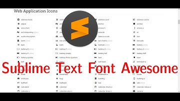 Icon Font Sublime Text Use | Sublime Text Font Awesome