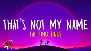 The Ting Tings - That's Not My Name (Lyrics)