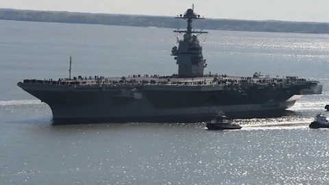 Sea Trials For Navy's Newest Aircraft Carrier