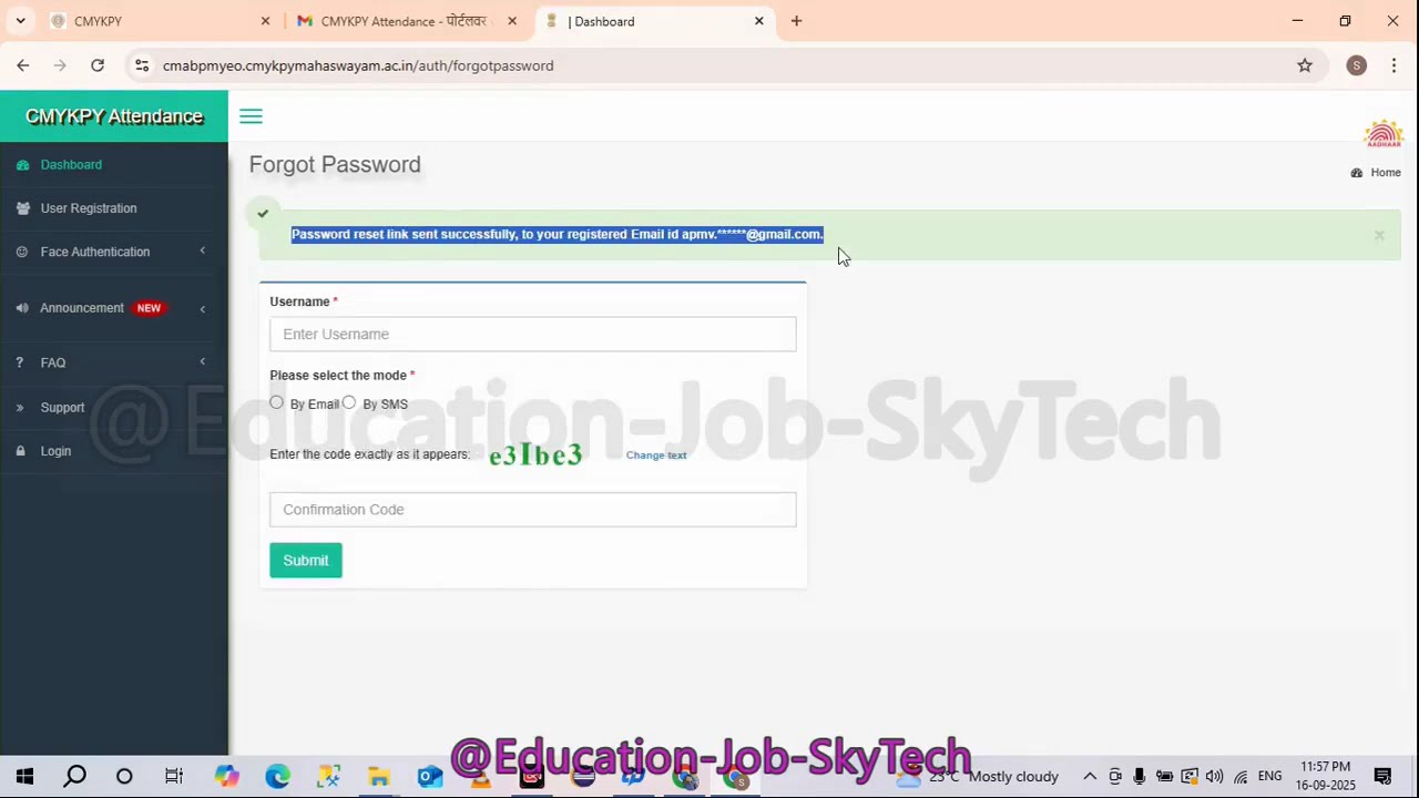 03 - New Password Generate Using URL-Link and  Username and  password 