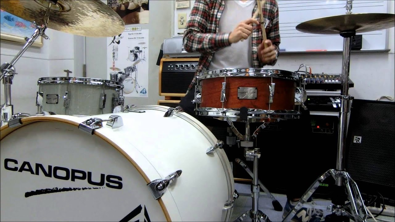 Custom Shop CANOPUS】NEW刃スネアシリーズMaple14×5,5 - YouTube