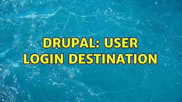 Drupal: User Login Destination