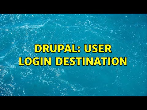 Drupal: User Login Destination