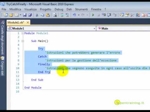 Tutorial di Visual Basic 2010 - L'istruzione Try...Catch...Finally ...