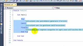 Tutorial di Visual Basic 2010 - L'istruzione Try...Catch...Finally