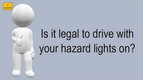 Is It Legal To Drive With Your Hazard Lights On?