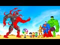 Rescue HULK &amp; SUPERMAN, IRON MAN vs Evolution Of MECHA-CARNAGE : Who Is The King Of Super Heroes?