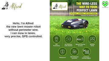 See how Alfred mows in straight lines