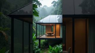Tranquil Rainforest Glass Cabin Dining Escape.