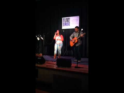 Allie Santos and Raul Suazo Vinas at open mic