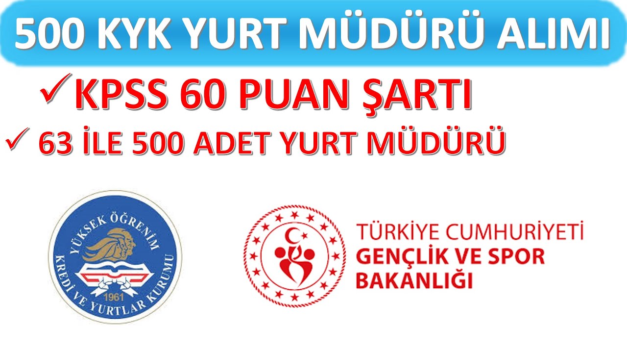 500 Kyk Yurt Muduru Alim Ilani Kpss 60 Puan Youtube