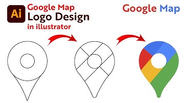 Google Map Logo Design in Adobe Illustrator | Location Icon | Adobe Illustrator Tutorial