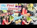 MY FIRST TIME EVER DRIVING😲😲:  DRIVE WITH ME GUYS😂😂