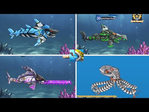 Nhận thưởng tất cả Skin trong Mecha shark: Sea monster và đấu rank | GHTG