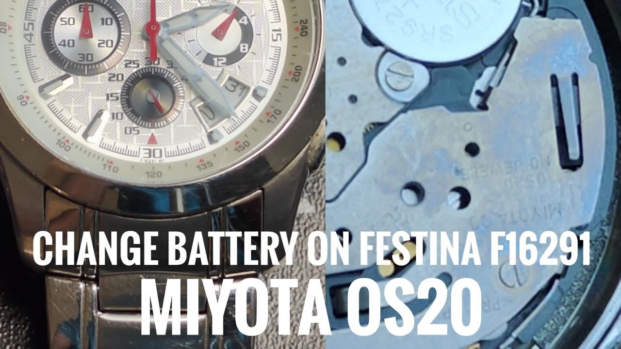 Replace battery on Festina F16291 miyota os20 clock work #festina # ...