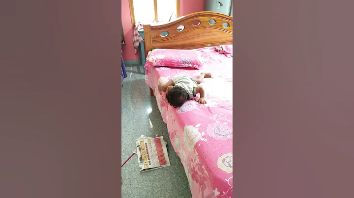 Super kid falling from bed