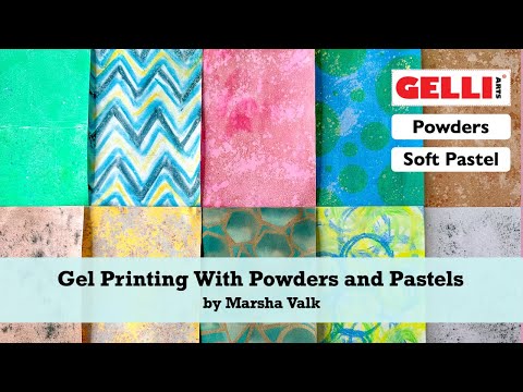 Gelli Arts® Printing with Stencils and Pastel!