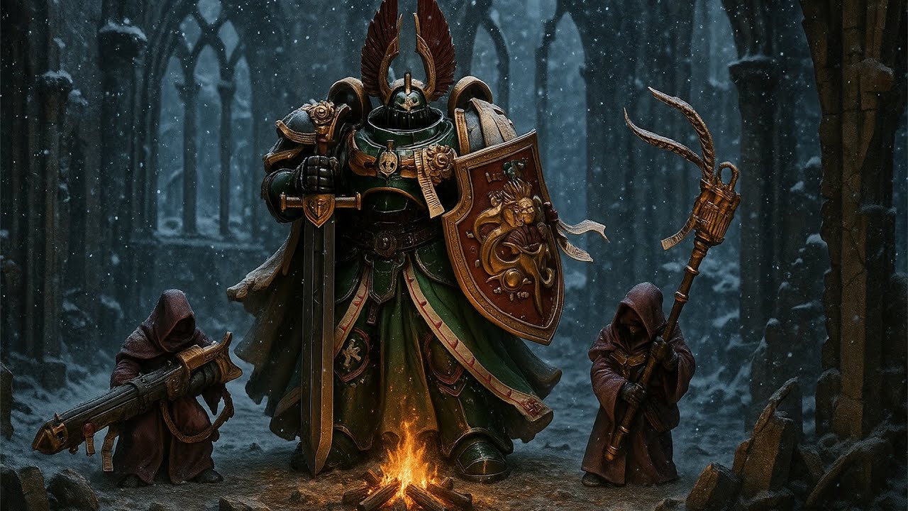⚔️Warhammer 40k 🗡Dark Angels Campfire Sounds for Sleeping 🔥 | 24/7