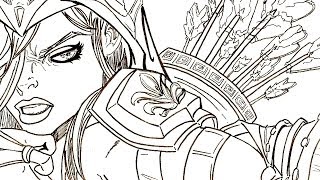 Drawing Ashe The Frost Archer (1/2)