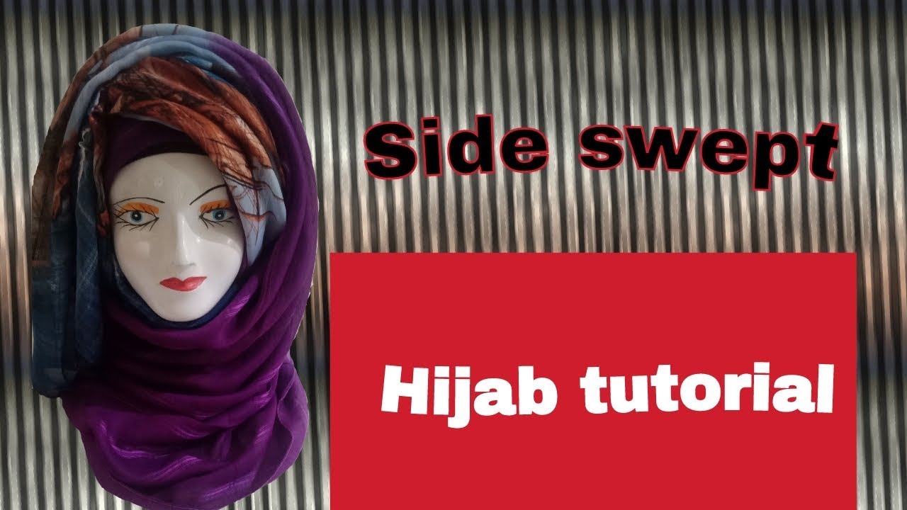 Everyday simple hijab tutorial side swept layered tutorial
