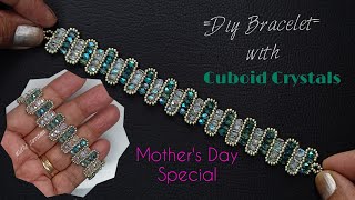 Mother's Day Bracelet/Choker/Beaded Crystal Belt/Jewellery making easy tutorial/Diy