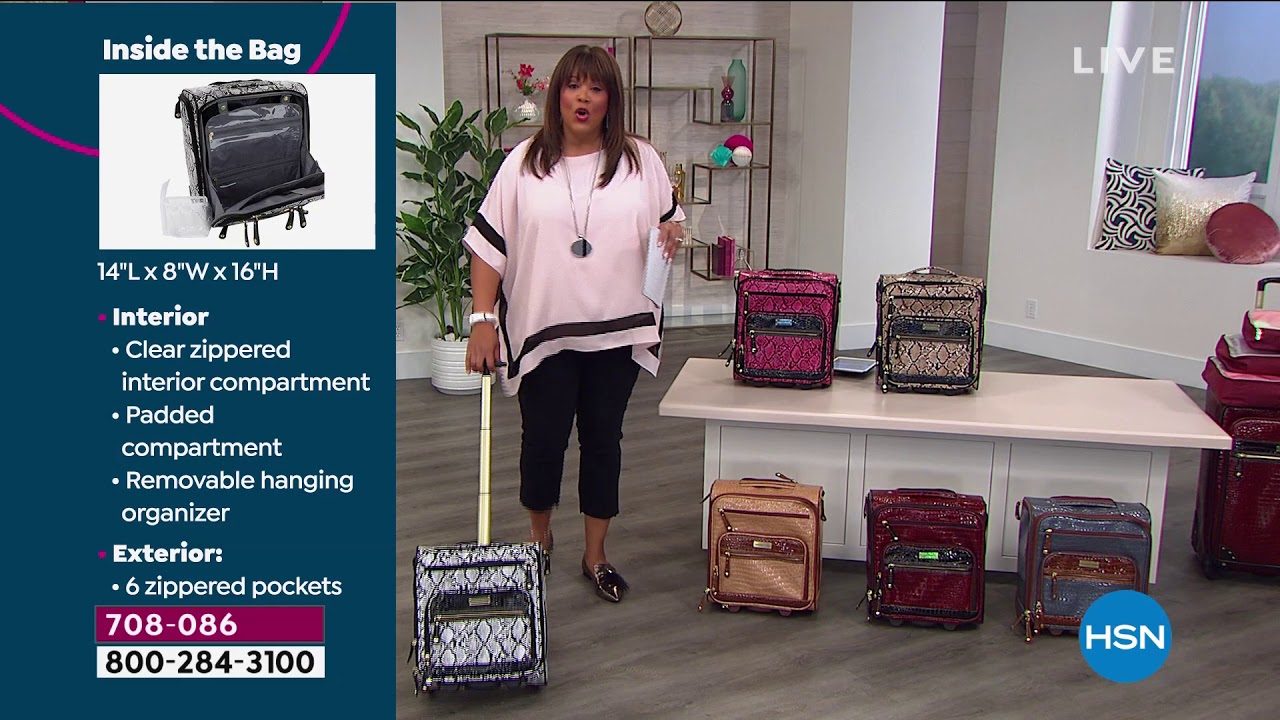 Samantha Brown Embossed Rolling CarryItAll Bag YouTube