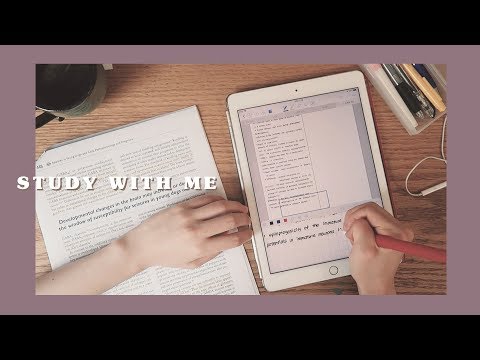 *<strong>eng</strong>* STUDY WITH ME at <strong>home</strong>! : 제 방에서 같이 공부해요! | 공부 백색소음, 아이패드 노트정리