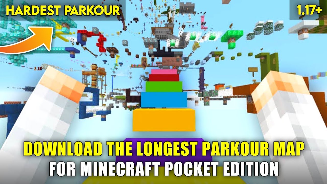 The Longest Parkour Map For Minecraft PE 1.17 | Best Parkour Map | MCPE ...