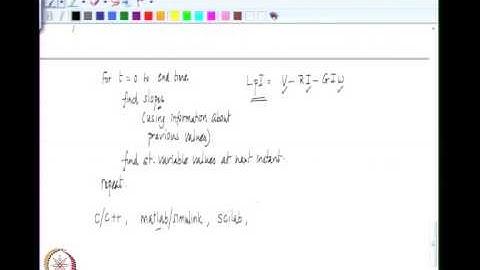 Mod-01 Lec-36 Solution of Dynamic Equations of Induction Machine – I