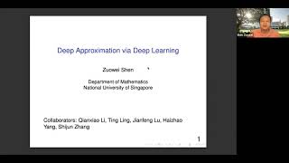 Deep Approximation via Deep Learning - Zuowei Shen - FFT Oct 11th 2021