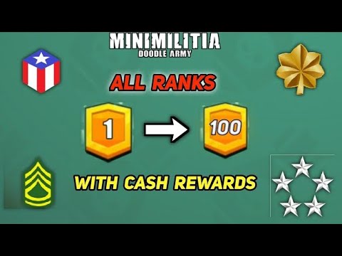 MINI MILITIA ALL RANKS WITH LEVELSAND CASH REWARDS HIGHEST RANKS IN ...