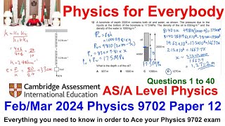 CAIE AS Physics 9702/12/F/M/24  Paper 12