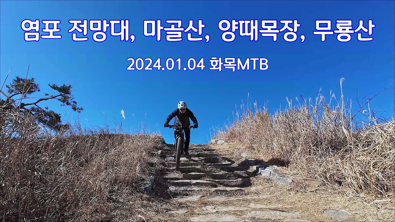 염포전망대, 양때목장, 무룡산 라이딩 2024. 01. 04