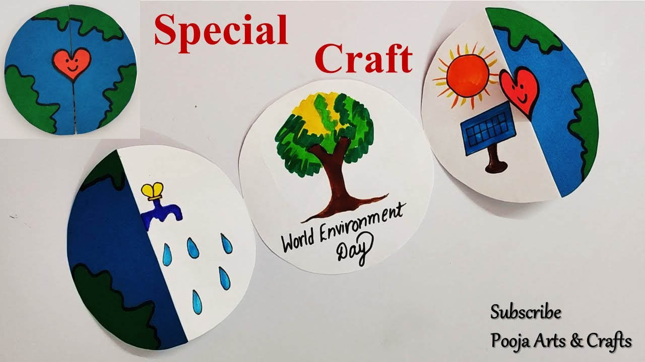 Green Day Paper Craft / Environment day craft ideas / Earth day craft ideas / World Environment Day