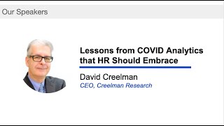 AnalyzeHR: David Creelman - Lessons from COVID Analytics that HR Should Embrace