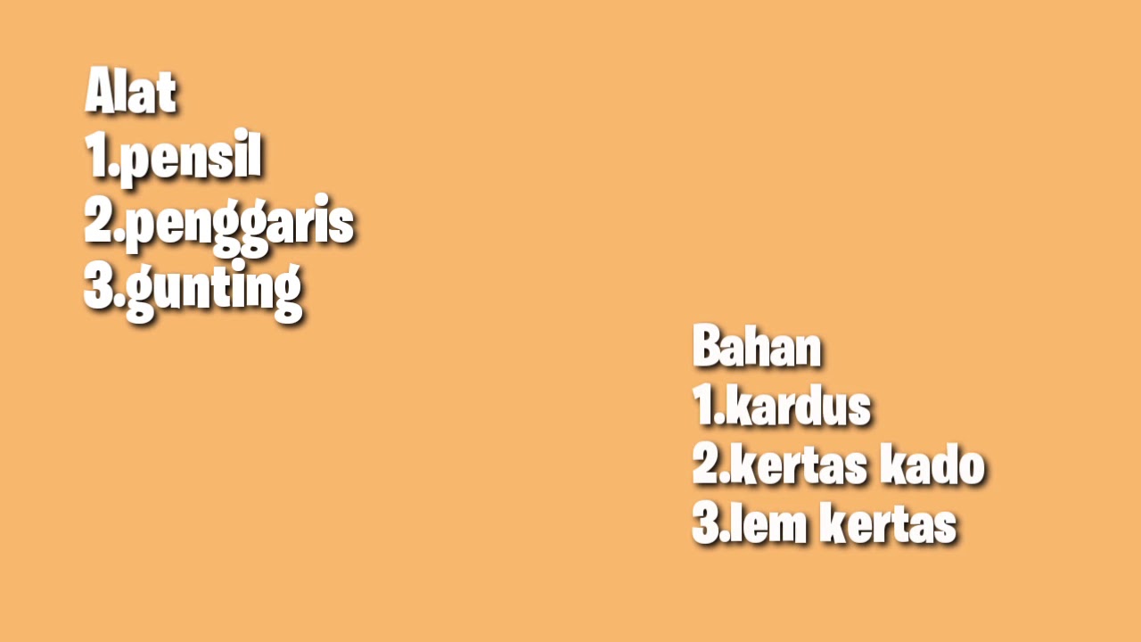 Tutorial membuat tempat peralatan sekolah dari kardus 