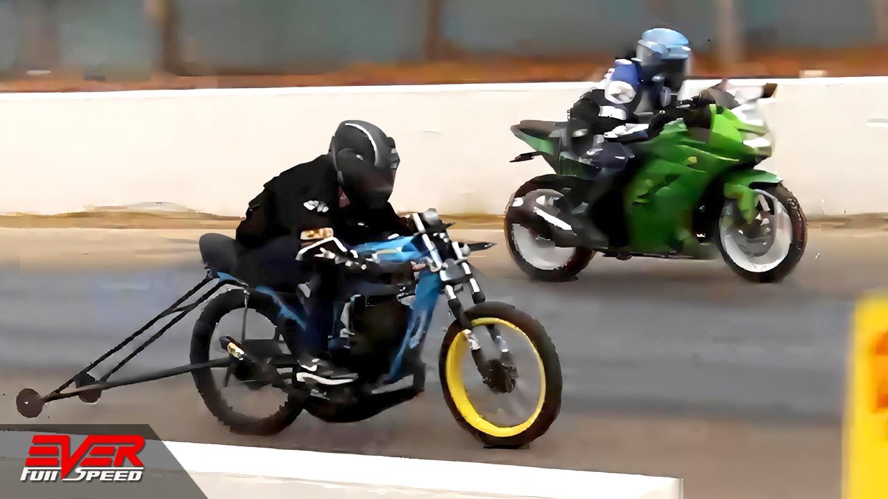 Yamaha RX  King  vs  Kawasaki Ninja  250  DRAG  RACING  balap 