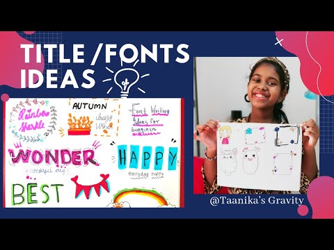 #Title Ideas for beginners #Font Ideas #EASYTODRAW #Styles #arts #