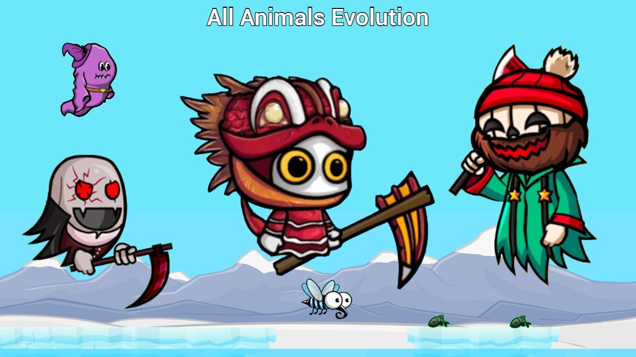 All Animals Evolution With Lunar Snake Reaper Xmas Pumpkin And Halloween Ghostly (EvoWorld.io)