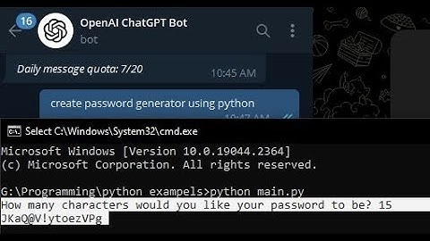 ChatGPT  create password generator