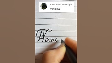 Wania name writing in stylish cursive handwriting #shorts #viral