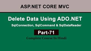 Delete Data Using ADO.NET in ASP.NET Core MVC | Step by Step Hindi