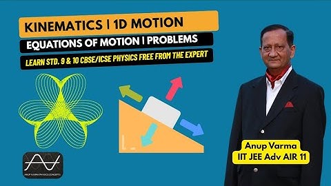 Std. IX Lecture 10: Kinematics | 1D Motion | Equations of Motion | Problems